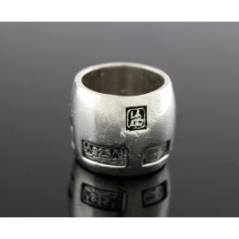 Vintage Vass Ludacer Hallmark 925 Sterling Silver 18.5mm Wide Ring Size 6.5