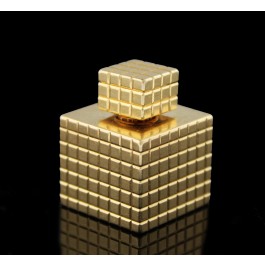 Vintage Tiffany & Co 14k Yellow Gold Cube Perfume Bottle with Dabber