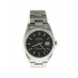 1989 Rolex Datejust 16220 36mm Steel Stardust Patina Dial Automatic Watch