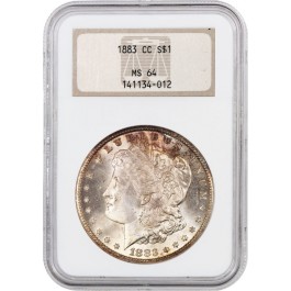1883 CC Carson City $1 Morgan Silver Dollar NGC MS64 Generation 4 Old Fat Holder