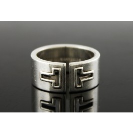 Tiffany & Co T Cutout 925 Sterling Silver 10mm Ring Size 9.5