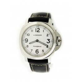 Panerai Luminor Base PAM0014 44mm Stainless Steel White Dial Mechanical Watch 
