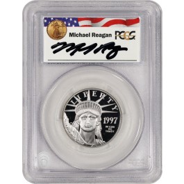 1997 W $50 Proof American Platinum Eagle 1/2 oz .9995 Reagan Series PCGS PR70 DCAM