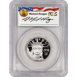 1998 W $50 Proof American Platinum Eagle 1/2 oz .9995 Reagan Series PCGS PR70 DCAM