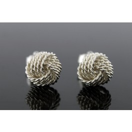 Tiffany & Co Twist Somerset 925 Sterling Silver 10mm Love Knot Stud Earrings