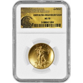 2009 $20 Ultra High Relief St Gaudens Double Eagle 1 oz .9999 Fine Gold NGC MS70