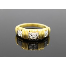 Vintage Roberto Coin 1226 VI Appassionata 18k Yellow Gold Diamond Ring Size 7