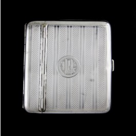 Art Deco 1921 Alfred Dunhill London Sterling Silver Vermeil Cigarette Case Mono