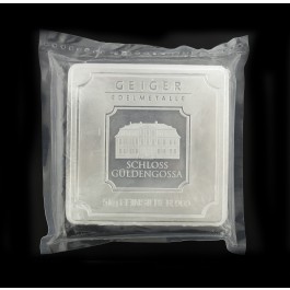 Geiger Edelmetalle Original Square 5 Kilo 5,000 Gram 999 Fine Silver Bar