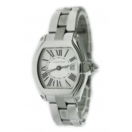Cartier Roadster Ref # 2675 31mm Stainless Steel Silver Dial Quartz Watch