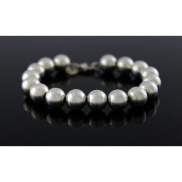 Tiffany & Co HardWear 925 Sterling Silver 10mm Ball Bead Bracelet Size 6.25"