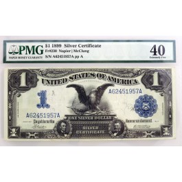 Series Of 1899 $1 Black Eagle Silver Certificate Note Fr#230 PMG XF40