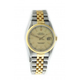 1994 Rolex Datejust 16233 36mm 18k Steel Champagne Dial Automatic Watch