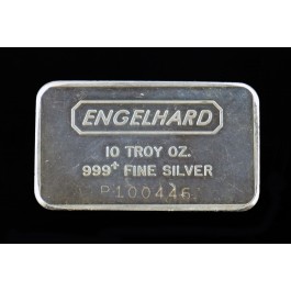 Engelhard 12th Variety A Serial Prefix P 10 oz 999+ Fine Silver Bar RARE <250