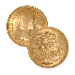 Random Year 1957-1968 British Elizabeth II .2354 oz Gold Sovereign AU/BU