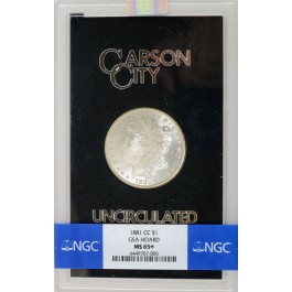 1881 CC $1 Morgan Silver Dollar NGC MS65+ GSA Hoard Gem Uncirculated Coin