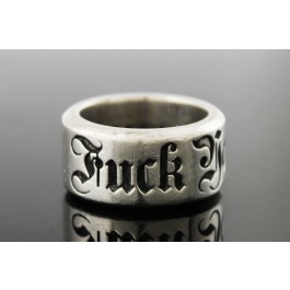 King Baby Studio 925 Sterling Silver F You Wide Ring Band Size 9