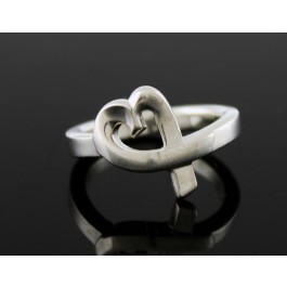 Tiffany & Co Paloma Picasso 925 Sterling Silver Loving Heart Band Ring Size 6.75