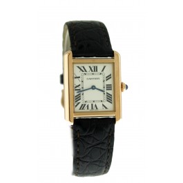 Cartier Tank Solo 3168 24mm x 31mm 18k Rose Gold Quartz Watch