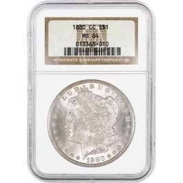 1880 CC Carson City $1 Morgan Silver Dollar NGC MS64 Uncirculated Key Date Coin