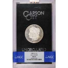 1880 CC Carson City $1 Morgan Silver Dollar NGC MS63 GSA Hoard Key Date Coin