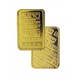 Johnson Matthey Repeating Logo Back 2.5 Gram .9999 Fine Gold Bar Sealed In Assay