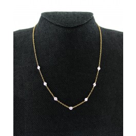 Tiffany & Co Elsa Peretti 18k Yellow Gold Platinum Diamonds By The Yard Necklace