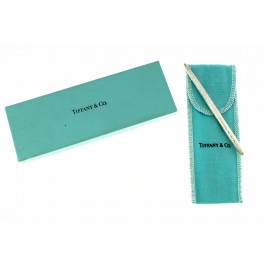 Vintage Tiffany Co Sterling Silver Red Ink Ballpoint Purse Pen With Box 4.5 Coin Exchange NY