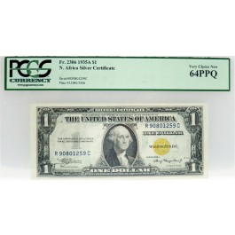 1935 A $1 Silver Certificate North Africa WW2 Fr#2306 PCGS Very Ch New 64 PPQ