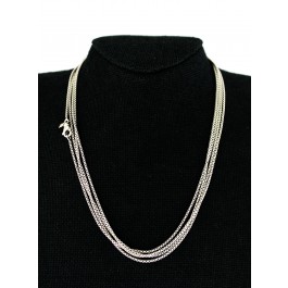 David Yurman 14k Yellow Gold 925 Sterling Silver 1.7mm Box Chain Necklace 72"