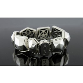 Signed Lagos Caviar Rocks Collection 925 Sterling Silver Bracelet Size 6.5"