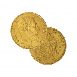 Random Year 1867-1882 Belgium Leopold II 20 Francs .1867 oz Gold Coin XF to AU