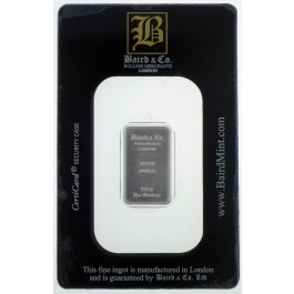 Baird Mint 1/10 oz .999 Fine Rhodium Bar In Assay