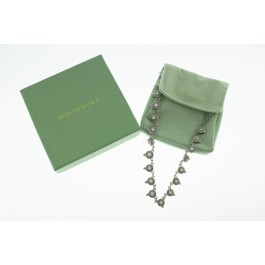 Judith Ripka Sterling Silver Diamonique Dew Drop Station Chain Necklace 20.5"