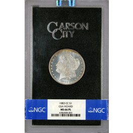 1883 CC Carson City $1 Morgan Silver Dollar PCGS MS66 PL Proof Like GSA Hoard