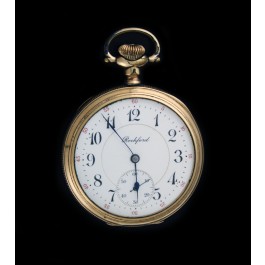 1910 Model 5 Rockford Watch Co YGF Grade 573 16s 17j Open Face Pocket Watch