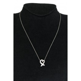 Tiffany & Co Paloma Picasso Sterling Silver Large Loving Heart Pendant Necklace