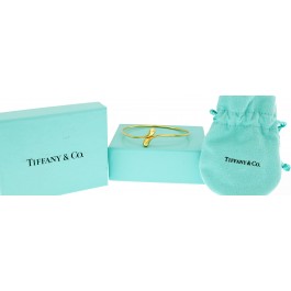 Tiffany & Co Elsa Peretti 18k Yellow Gold Elongated Teardrop Bangle Bracelet 