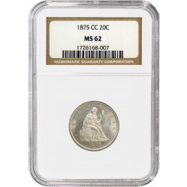 1875 CC 20C Seated Liberty Twenty Cent Piece NGC MS62