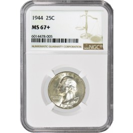 1944 25C Silver Washington Quarter NGC MS67+ Gem Uncirculated Coin