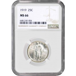 1919 25C Standing Liberty Quarter Silver NGC MS66 Gem Uncirculated Coin