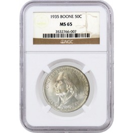 1935 50C Daniel Boone Bicentennial Commemorative Silver Half Dollar NGC MS65