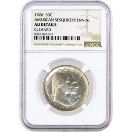 1926 50C American Sesquicentennial Commemorative Half Dollar NGC AU Details