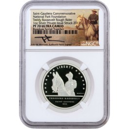 2017 National Park Foundation Teddy Roosevelt Rough Rider 1oz Silver NGC PF70 UC