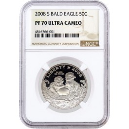 2008 S 50C Bald Eagle Recovery Commemorative Clad Half Dollar NGC PF70 UC