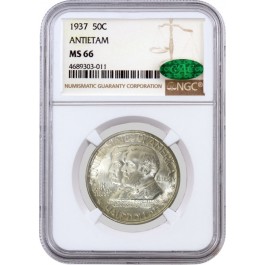1937 50C Battle Of Antietam Commemorative Silver Half Dollar NGC MS66 CAC