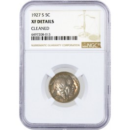 1927 S 5C Buffalo Nickel NGC XF Details Cleaned Coin