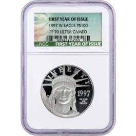 1997 W $100 Proof Platinum American Eagle 1 oz. 9995 Fine NGC PF70 UC FYOI