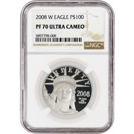 2008 W $100 Proof Platinum American Eagle NGC PF70 Ultra Cameo