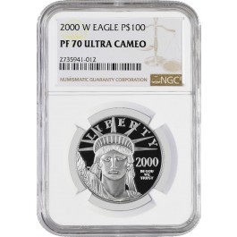 2000 W $100 Proof Platinum American Eagle NGC PF70 Ultra Cameo